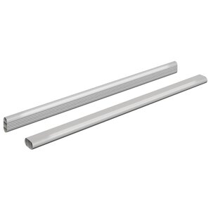 vidaXL Tige de placard 2 Pièces Argenté 764 x 15 x 29 mm