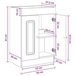 vidaXL Armoire sous évier de salle de bain Chêne fumé