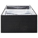 vidaXL Jardinière Noir 157x80x40 cm Résine tressée
