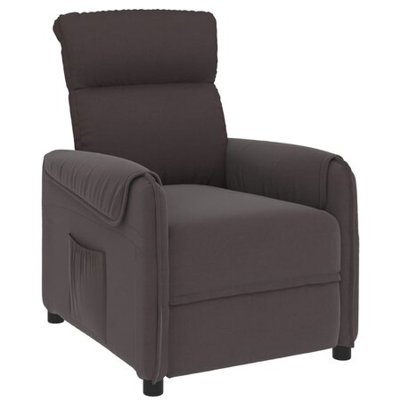 vidaXL Fauteuil inclinable Marron Tissu