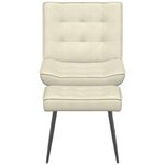 vidaXL Chaise de relaxation avec tabouret crème velours