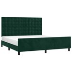 vidaXL Cadre de lit sans matelas vert foncé 160x200 cm velours