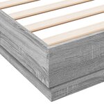 vidaXL Cadre de lit avec lumières LED sonoma gris 140x200 cm