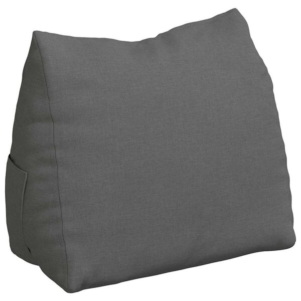 vidaXL Coussin de Dos Gris foncé 60 x 20 x 50 cm tissu
