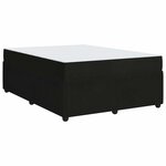 vidaXL Cadre de lit avec matelas Noir 140 x 200 cm tissu