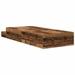 vidaXL Cadre de lit avec rangement Bois ancien 236.5 x 80 x 31.5 cm