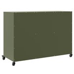 vidaXL Buffet vert olive 100 5x39x72 cm acier