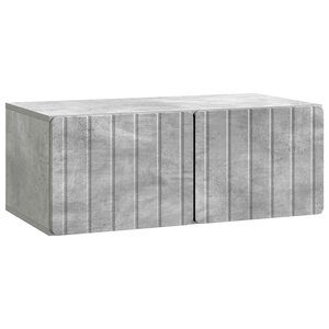 vidaXL Meuble TV mural 78 5 x 41 x 30 cm Gris béton Bois d'ingénierie