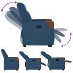 vidaXL Fauteuil inclinable Bleu Tissu