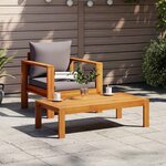 vidaXL Chaise de jardin avec coussins bois massif d'acacia