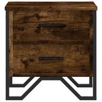 vidaXL Table de chevet chêne fumé 40x41x40 cm bois d'ingénierie