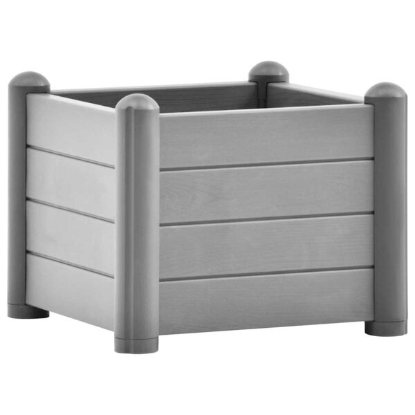 vidaXL Lit surélevé de jardin PP Gris pierre 43x43x35 cm