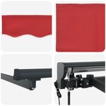 vidaXL Auvent rétractable électrique Rouge et Anthracite 3 5 x 2 5 m