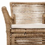 vidaXL Chaise d'Extérieur avec coussin 4 Pièces Beige et crème polyrotin