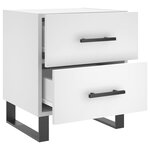 vidaXL Table de chevet blanc 40x35x47 5 cm bois d’ingénierie