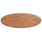 vidaXL Dessus de table rond Marron clair Ø60x1 5 cm Bois chêne traité