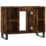 vidaXL Armoire salle de bain chêne fumé 80x33x60cm bois d'ingénierie