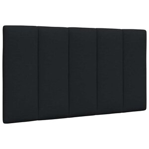 vidaXL Coussin de tête de lit noir 90 cm tissu