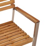 vidaXL Chaises de jardin empilables 4 Pièces en bois d'acacia et acier inoxydable