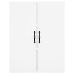 vidaXL Buffet haut Blanc 69 5x34x180 cm Bois d'ingénierie