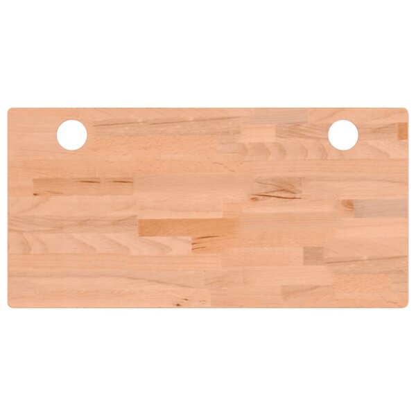 vidaXL Dessus de bureau 80x40x2 5 cm bois massif de hêtre