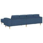 vidaXL Ensemble de Canapés Bleu tissu