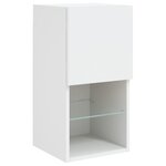 vidaXL Meubles TV avec lumières LED 2 Pièces blanc 30 5x30x60 cm