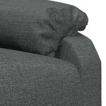 vidaXL Fauteuil inclinable Gris foncé Tissu