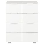 vidaXL Buffet Blanc brillant 60x35x80 cm Bois d'ingénierie
