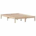 vidaXL Lit bibliothèque sans matelas 140x200 cm bois massif de pin