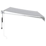 vidaXL Auvent rétractable anthracite et blanc 3 5x2 5m tissu/aluminium