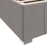vidaXL Cadre de lit avec matelas Taupe 200 x 200 cm tissu