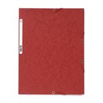 EXACOMPTA - Chemise a élastique - 3 rabats - 24 x 32 - Carte lustrée 390G - Rouge