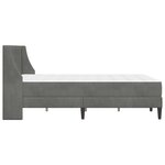 vidaXL Cadre de lit avec matelas Gris foncé 120 x 200 cm Velours