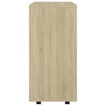 vidaXL Armoire à roulettes Chêne Sonoma 60x35x75 cm Bois d’ingénierie