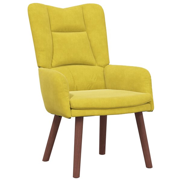 Fauteuil relaxant vidaXL en velours jaune