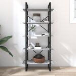 vidaXL Bibliothèque 5 niveaux Sonoma gris 80x30x175 cm