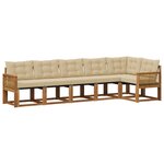 vidaXL Ensemble de canapés d'extérieur 6 pc Naturel et Beige
