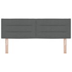 Tête de lit design lignes gris foncé 160 cm en tissu