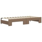 vidaXL Lit de jour avec lit gigogne et matelas cappuccino 90x200 cm