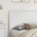 vidaXL Tête de lit avec tête de lit Blanc 180 cm Bois d'ingénierie