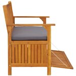 vidaXL Banc de rangement de jardin 120 cm Bois d'acacia solide