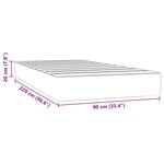 vidaXL Matelas de lit à ressorts ensachés rose 90x220x20 cm velours