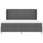 vidaXL Lit à ressorts avec matelas gris foncé 90x190 cm Gris foncé