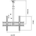 Vidaxl support tv de plafond 23"-42" hauteur réglable