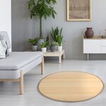 Tapis bambou 120 cm rond Naturel Clair