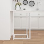 vidaXL Table de bar Blanc 80x80x110 cm Bois massif de pin