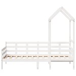 vidaXL Lit de jour avec toit sans matelas blanc 80x200 cm bois massif