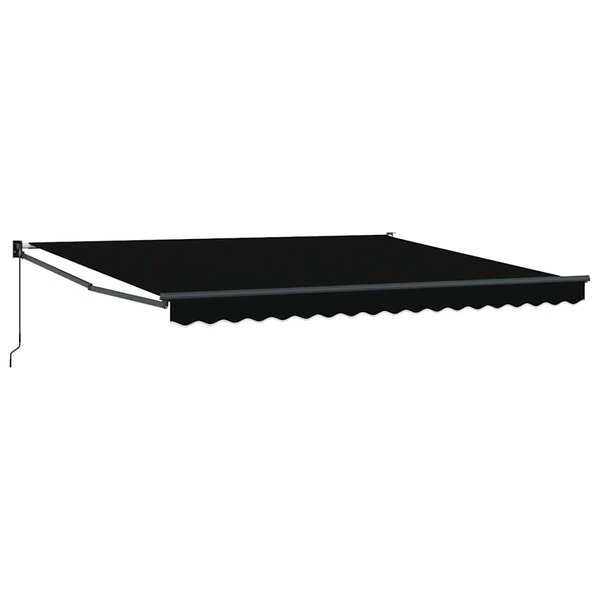 vidaXL Auvent Rétractable Noir 400 × 300 cm Polyester et Aluminium