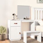 vidaXL Coiffeuse Blanc 95x50x134 cm Bois de pin massif